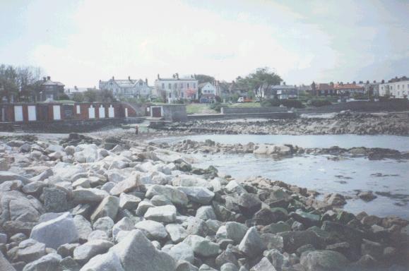 from Sandycove Harbour, Otranto Gardens in the background